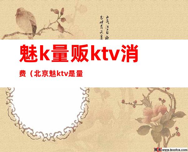 魅k量贩ktv消费（北京魅ktv是量贩式吗）