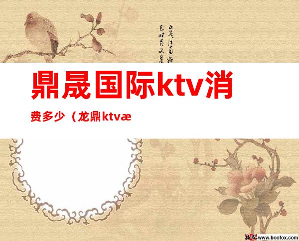 鼎晟国际ktv消费多少（龙鼎ktv收费标准）