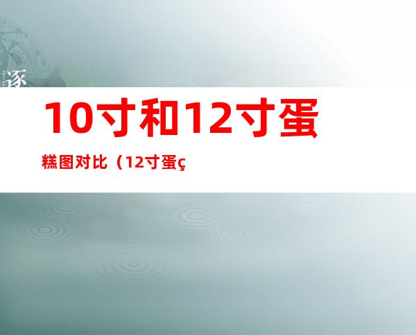 10寸和12寸蛋糕图对比（12寸蛋糕和10寸蛋糕对比）