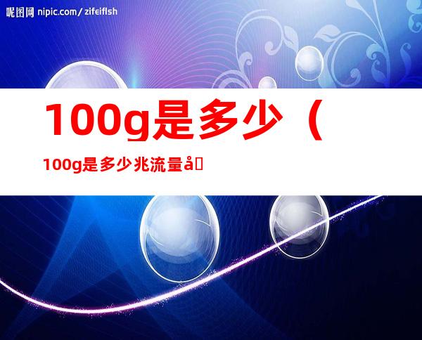 100g是多少（100g是多少兆流量啊）