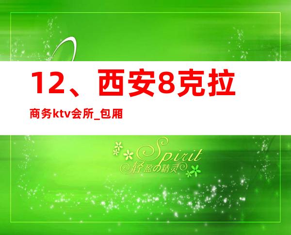 12、西安8克拉商务ktv会所_ 包厢电话预订 – 西安莲湖西大街商务KTV