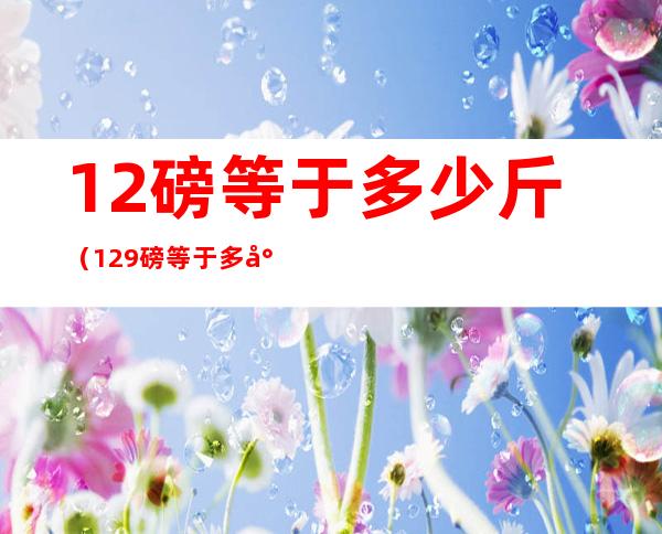 12磅等于多少斤（129磅等于多少斤）