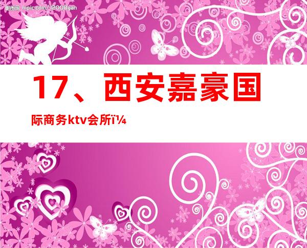 17、西安嘉豪国际商务ktv会所， 包厢电话预订 – 西安莲湖西大街商务KTV