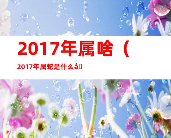 2017年属啥（2017年属蛇是什么命）