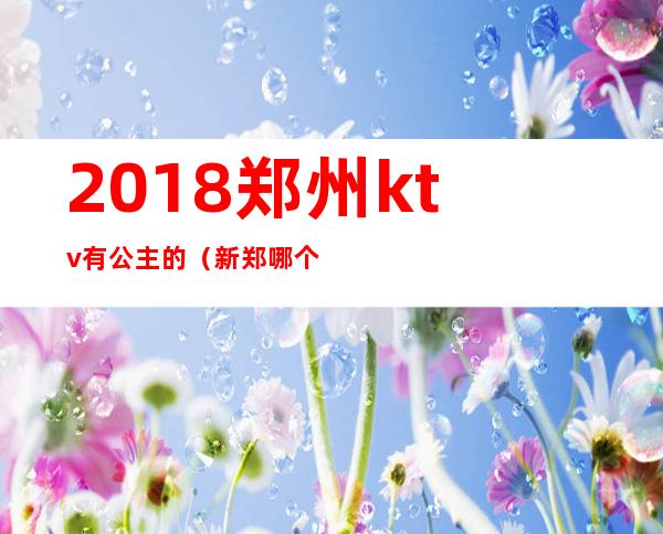 2018郑州ktv有公主的（新郑哪个ktv有公主么）