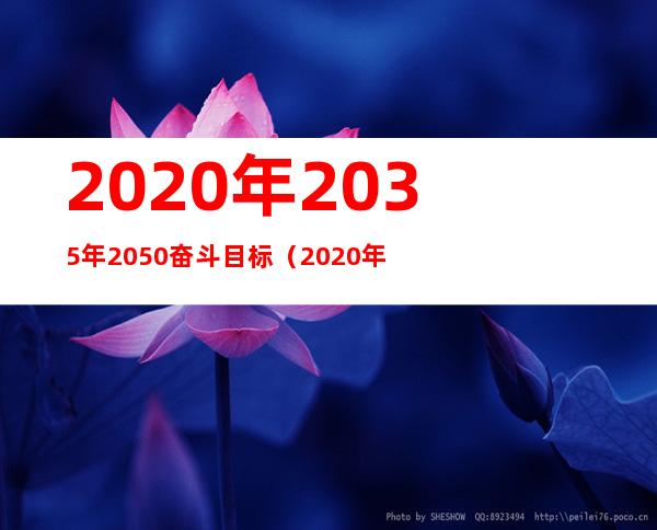 2020年2035年2050奋斗目标（2020年2035年2050年奋斗目标）