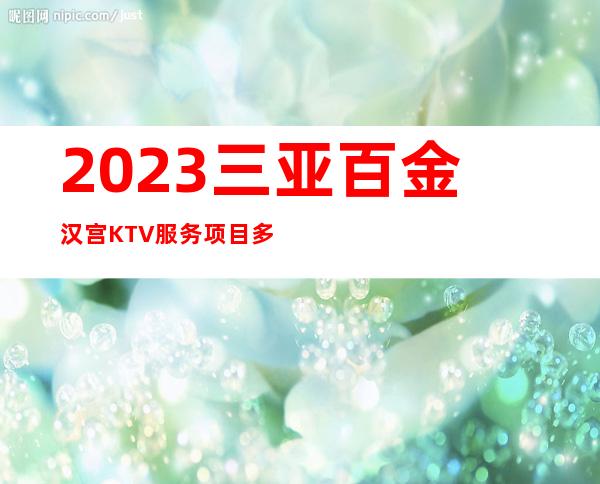 2023三亚百金汉宫KTV服务项目多夜场前十排行 – 三亚凤凰商务KTV