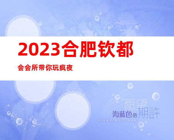 2023合肥钦都会会所带你玩疯夜总会哪个好玩 – 合肥瑶海南淝河路/梁园路商务KTV