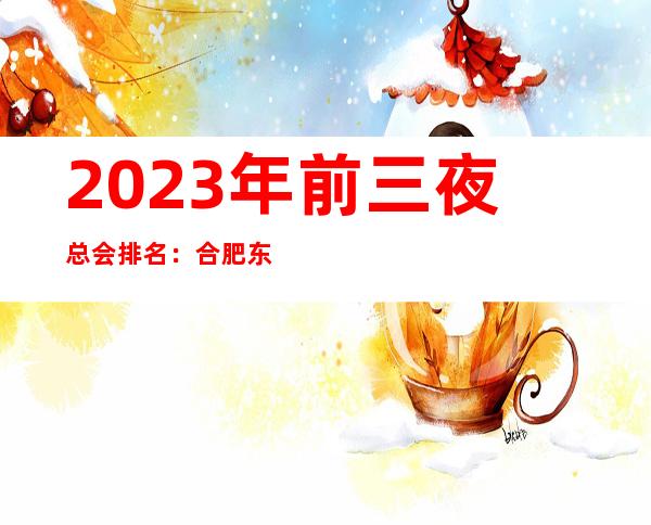 2023年前三夜总会排名：合肥东魅攻略消费