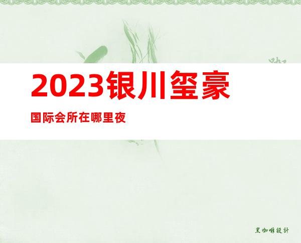 2023银川玺豪国际会所在哪里夜总会排名前三 – 银川金凤商务KTV