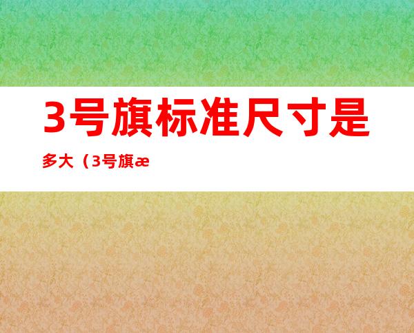 3号旗标准尺寸是多大（3号旗标准尺寸是多大的纸币）