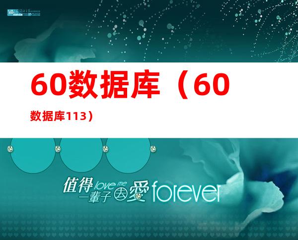 60数据库（60数据库1.13）