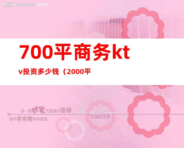 700平商务ktv投资多少钱（2000平ktv投资大概多少钱）