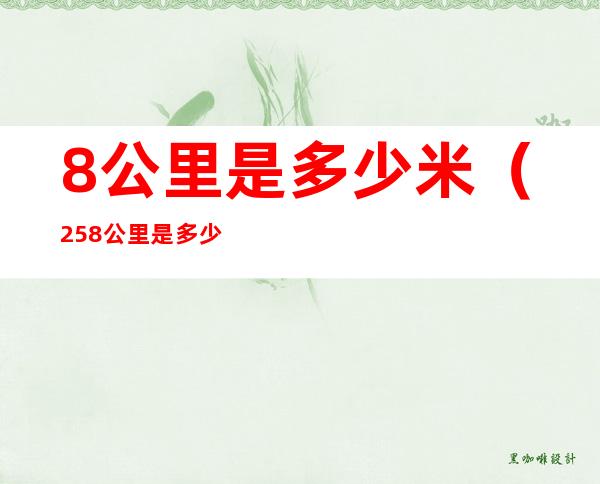 8公里是多少米（2.58公里是多少米）