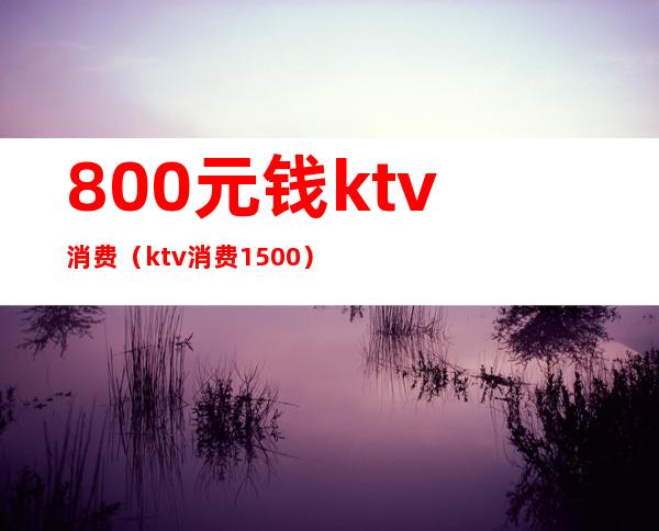 800元钱ktv消费（ktv消费1500）