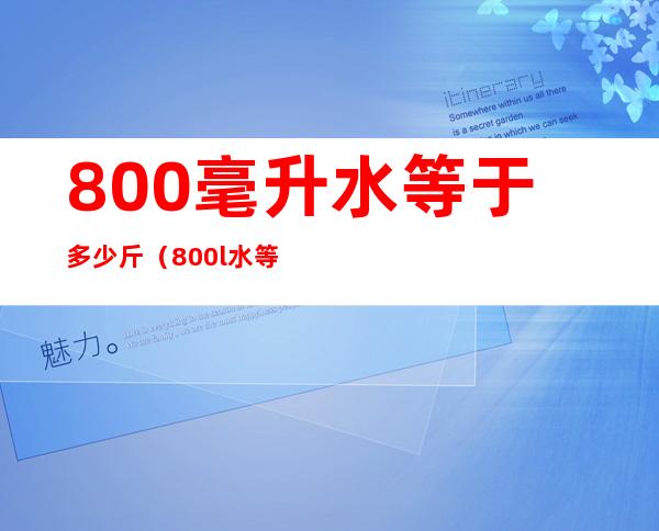 800毫升水等于多少斤（800l水等于多少斤）