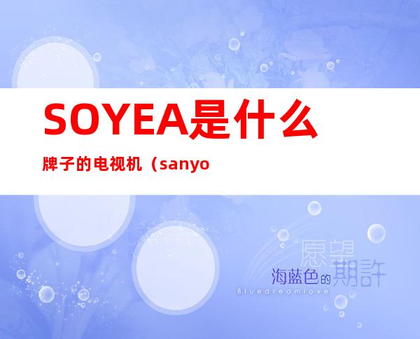 SOYEA是什么牌子的电视机（sanyo是什么牌子电视机）