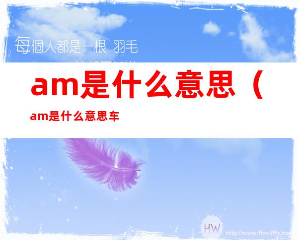 am是什么意思（am是什么意思车上的）