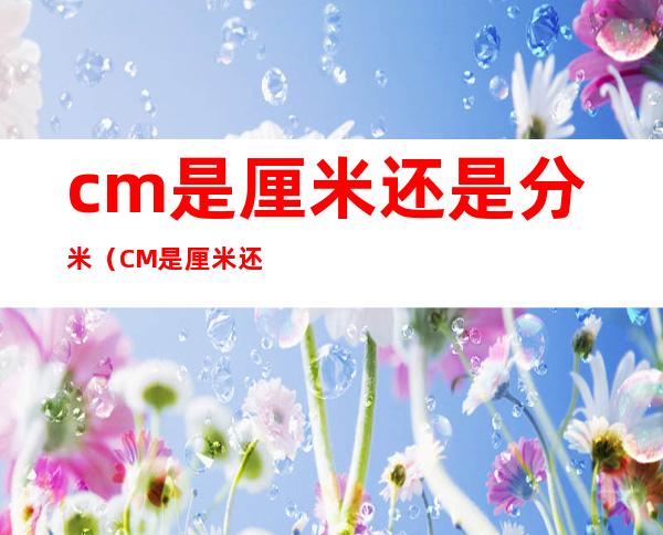 cm是厘米还是分米（CM是厘米还是分米）