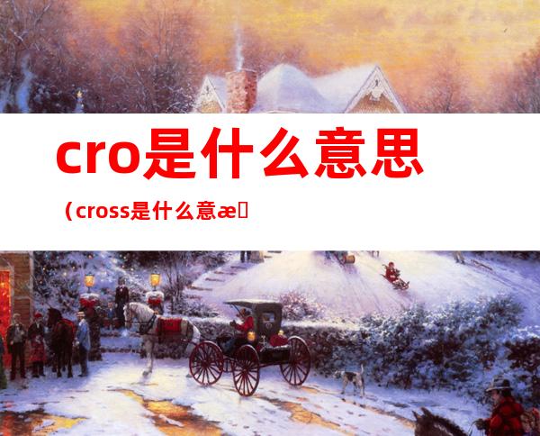 cro是什么意思（cross是什么意思）