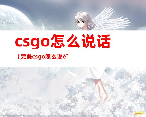 csgo怎么说话（完美csgo怎么说话）