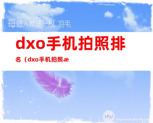 dxo手机拍照排名（dxo手机拍照排名小米11pro）