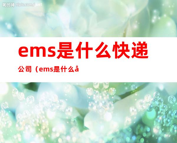 ems是什么快递公司（ems是什么快递公司电话）