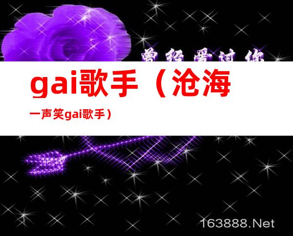 gai歌手（沧海一声笑gai歌手）