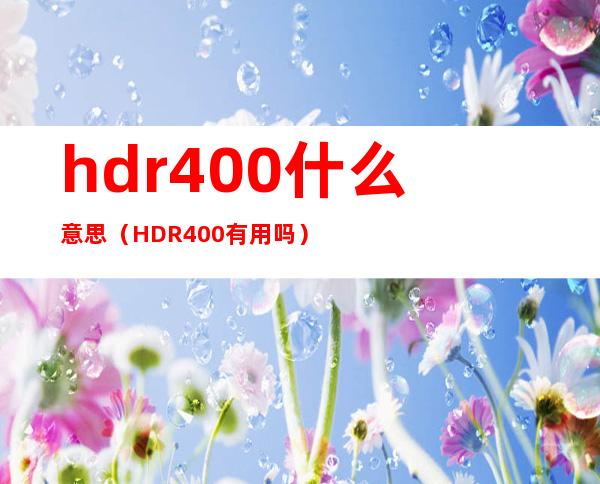 hdr400什么意思（HDR400有用吗）