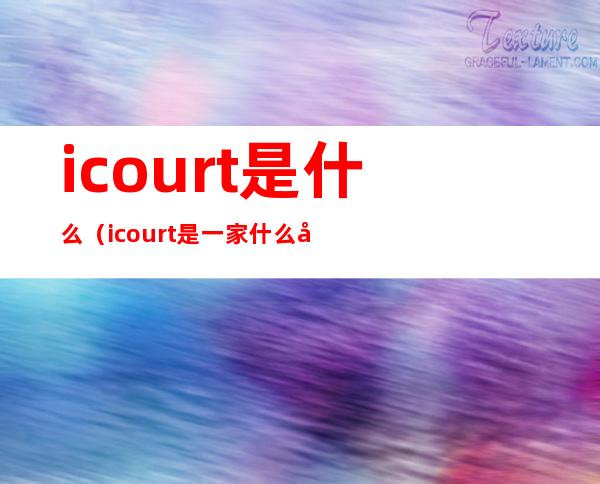 icourt是什么（icourt是一家什么公司）