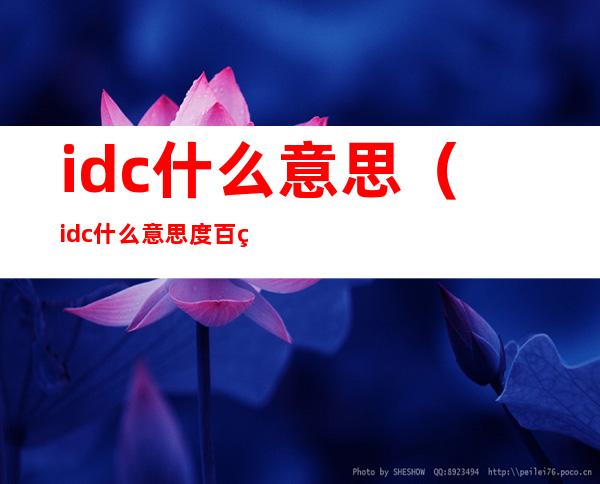 idc什么意思（idc什么意思度百科）