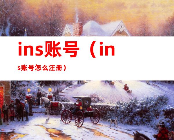 ins账号（ins账号怎么注册）