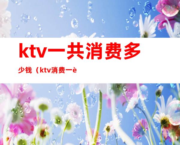 ktv一共消费多少钱（ktv消费一般多少钱一位）