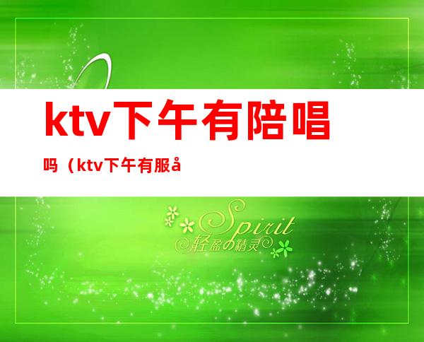 ktv下午有陪唱吗（ktv下午有服务员陪唱吗）