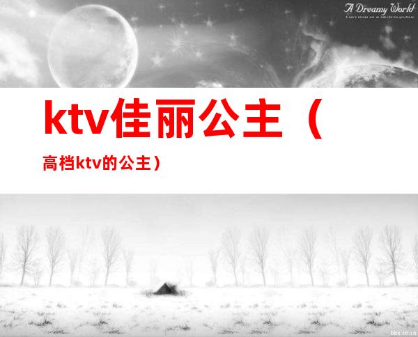 ktv佳丽公主（高档ktv的公主）