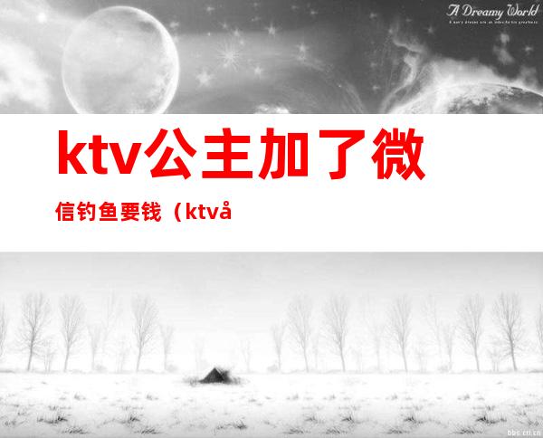 ktv公主加了微信钓鱼要钱（ktv公主加微信什么目的）