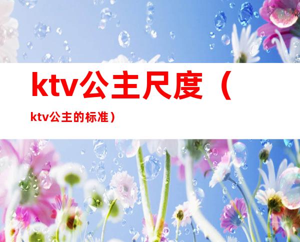 ktv公主尺度（ktv公主的标准）