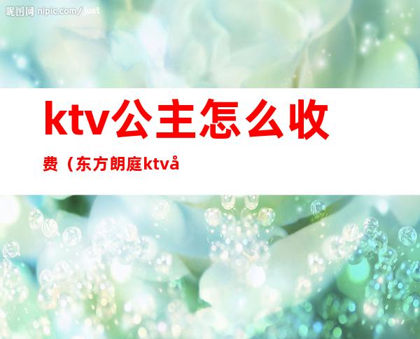 ktv公主怎么收费（东方朗庭ktv公主怎么收费）