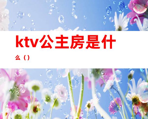 ktv公主房是什么（）