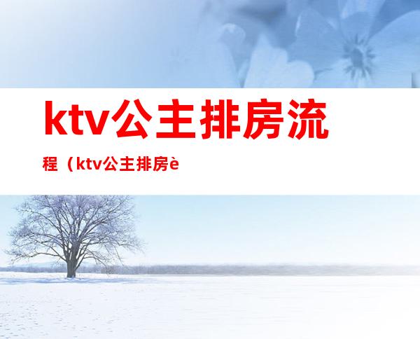 ktv公主排房流程（ktv公主排房表）