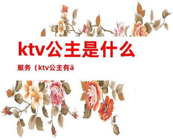 ktv公主是什么服务（ktv公主有什么服务）