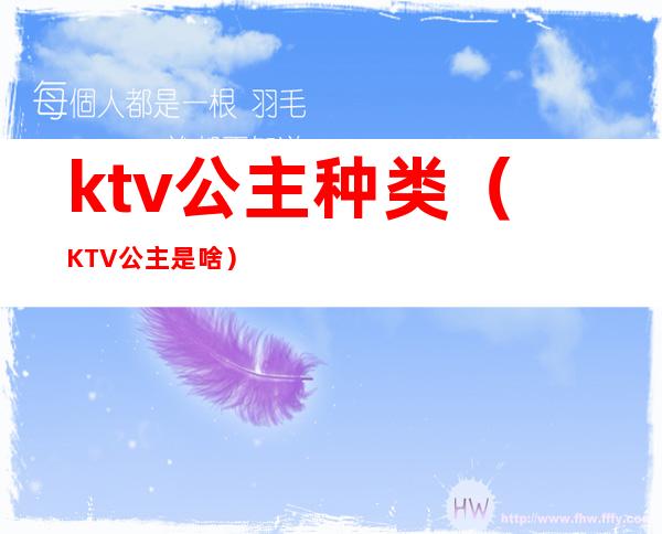 ktv公主种类（KTV公主是啥）