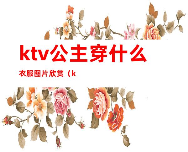 ktv公主穿什么衣服图片欣赏（ktv公主穿的是工作服吗）