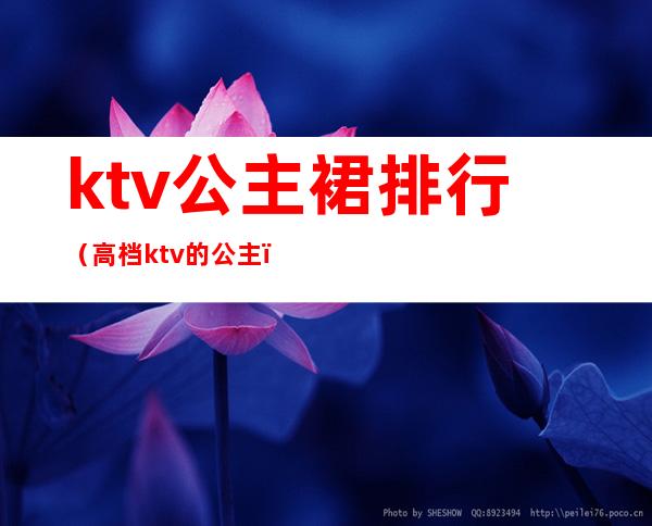 ktv公主裙排行（高档ktv的公主）