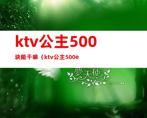 ktv公主500块能干嘛（ktv公主500能对她做什么）