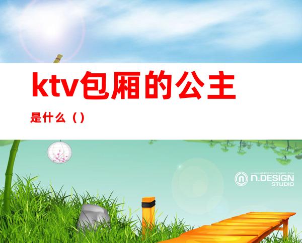 ktv包厢的公主是什么（）