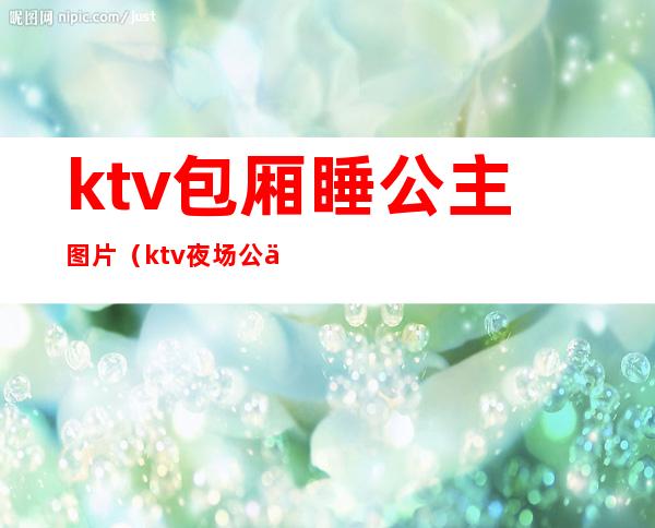 ktv包厢睡公主图片（ktv夜场公主图片大全）