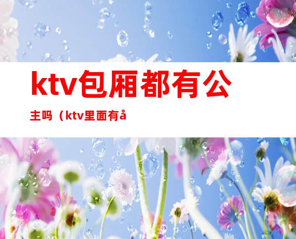 ktv包厢都有公主吗（ktv里面有公主吗）