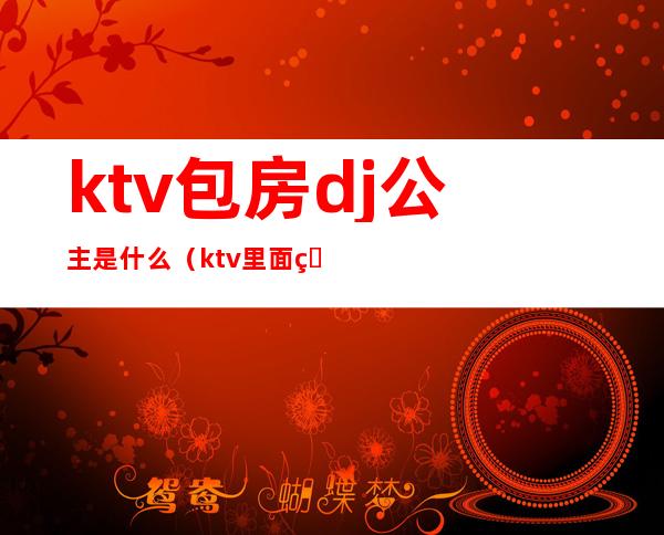 ktv包房dj公主是什么（ktv里面的dj公主是做什么的）