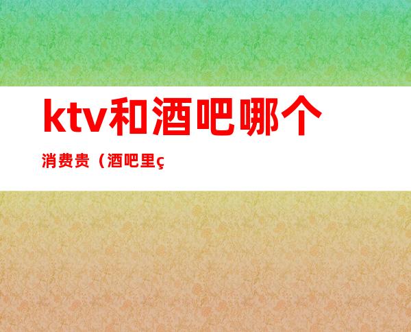 ktv和酒吧哪个消费贵（酒吧里的ktv贵吗）